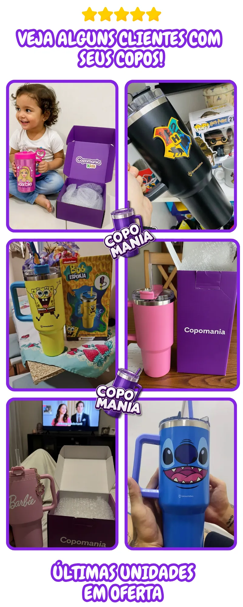 Avaliações dos clientes